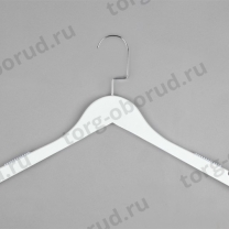 Вешалка-плечики деревянная для магазина одежды C31/1(бел/хром)