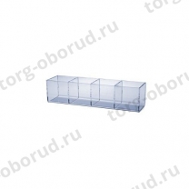 Короб из оргстекла с четырьмя ячейками для сыпучих товаров OL-681/4