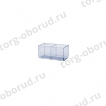 Короб из оргстекла с двумя ячейками для сыпучих товаров OL-681/2