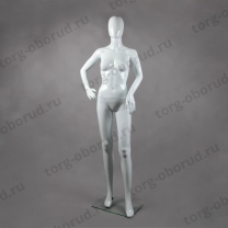 Манекен женский в полный рост безликий FAM-04/A-4(бел гл)