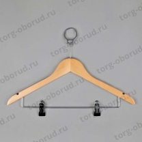 Вешалка-плечики с зажимами для брюк и юбок, антивандальная 66NB/AB(светл/хром)
