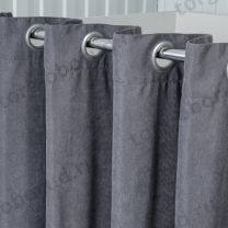 Штора для примерочной, на кольцах люверсах, ткань канвас, серый Н-1К-сер