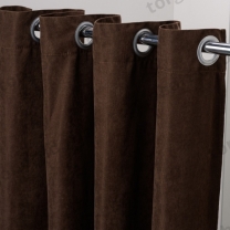 Штора для примерочной, на кольцах люверсах, ткань канвас, коричневый Н-1К-кор