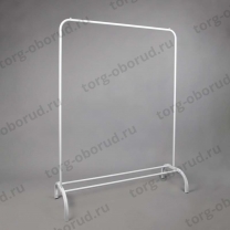 Вешало напольное для магазина одежды, одноярусное, белое W-09(бел)