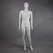 Манекен мужской в полный рост, абстрактный, для магазина одежды MAM-2(бел мат)