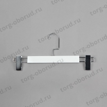 Вешалка-плечики деревянная, с зажимами, детская WS 006/1-32(бел/хром)