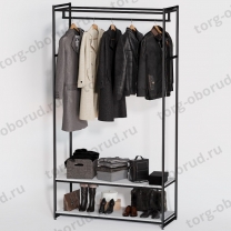 Стеллаж напольный для магазина с полками ЛДСП A22120-09(ч/б)