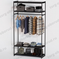 Стеллаж напольный для магазина с полками ЛДСП A22120-15(ч/ч)