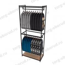 Стеллаж напольный для магазина с полкой ЛДСП A2290-04(ч/дс)