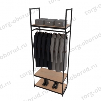 Стеллаж напольный для магазина с полками A2290-14(ч/дс)