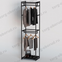 Стеллаж напольный для магазина с полкой A2260-04(ч/ч)