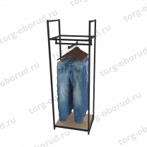 Стеллаж напольный для магазина с полкой A1760-01(ч/дс)