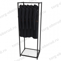 Стеллаж напольный для магазина с полкой из стекла AC1760-02(черн)