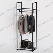 Стеллаж напольный для магазина с полкой A1760-03(ч/б)