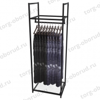 Стеллаж напольный для магазина с полкой из стекла AC1760-03(черн)