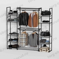 Стеллаж напольный для магазина с полками K2214(ч/б)