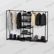 Стеллаж напольный для магазина с полками K1703(ч/ч)