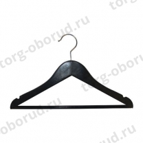 Плечики для детской одежды деревянные, с перекладиной MD-P-66B(черн)-34