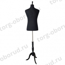 Манекен портновский мужской на подставке, черный MD-BU 9550CH