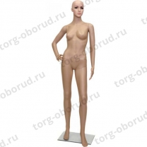 Манекен женский с макияжем, в полный рост, на металлической подставке XSL-F-9-К