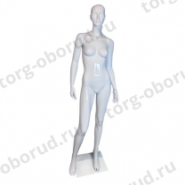 Манекен женский из стеклопластика для одежды, белый глянец MD-EGO 03WH