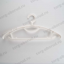 Вешалка-плечики пластиковая с перекладиной для одежды АМ077(бел)
