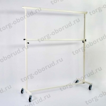 Вешало (стойка) напольное двухъярусное на колесах, белый СТ-311-Л(бел)