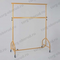 Вешало напольное на колесах, регулируемое, цвет золото СТ-021-Л(зол)