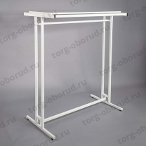 Стойка (вешало) с белой полкой для магазина одежды СТ-136П-Л(б/б)