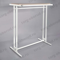 Стойка (вешало) с полкой цвета дуб сонома для магазина одежды СТ-136П-Л(б/дуб)