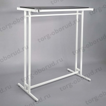 Стойка (вешало) с черной полкой для магазина одежды СТ-136П-Л(б/черн)