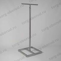 Вешало (стойка) напольное, регулируемое, для магазина одежды A-СТ-170-Л(сер мет)