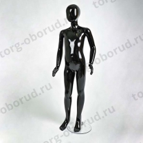 Манекен детский в полный рост, абстрактный, черный глянцевый BAM-2(черн гл)