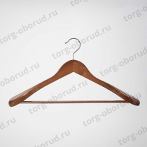 Плечики деревянные широкие для одежды, темное дерево C30-5D-К(т.дерево)