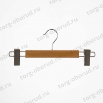 Плечики деревянные с зажимами для детской одежды, длина 320 мм WS 006-32-К(светл)