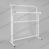 Стойка вешало напольное двойное, регулируемое по высоте, белый М-ТВ-105(бел/бел)