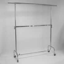 Вешалка напольная двухъярусная регулируемая, хром , ST011R50R