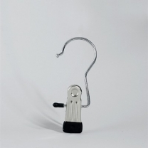 Крючок-прищепка для решетки (сетки) хромированный для оборудования магазина, цвет хром 8007