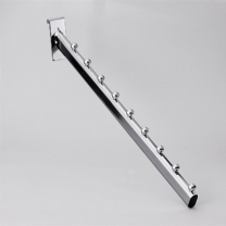 Кронштейн для решетки (сетки) хромированный для оборудования магазина, длина 400мм, шариков 9 , 220168