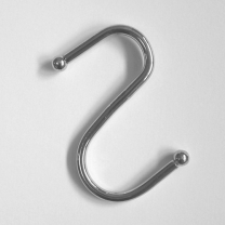 Крючок для решетки (сетки) хромированный для оборудования магазина, S-образный 220007