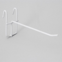 Крючок для решетки (сетки) белый для оборудования магазина, длина 200 мм 210001