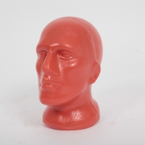 Манекен головы мужской для шапок, пластиковый, Г-202