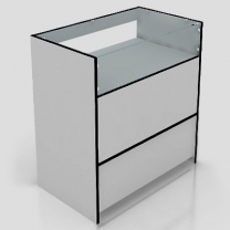 Прилавок торговый для оборудования магазина 900х850х500 мм ПР-31(бел) 