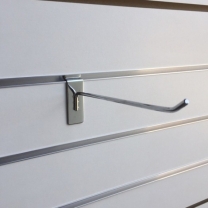 Крюк 200 мм, хром, на торговую панель для оборудования магазинов K06-200-К