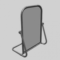 Зеркало напольное регулируемое в раме для оборудования магазина обуви, серый 1306-1