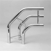 Сгиб скошенный для треугольных колонн 300х300 мм, хром TRI-06(TS-6) к системе tritix (тритикс)