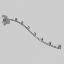 Кронштейн, 7 шариков, хром к модульной системе торгового оборудования Вертикаль ( Vertikal / NeoFix) 7SL7035A