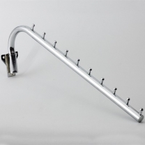 Кронштейн 480 мм, 10 штырьков, хром, для крепления к стене при оборудовании магазина 8004