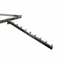 Аксессуары на овальную трубу для торгового оборудования: Кронштейн 400мм, 9 шариков, хром, U5018