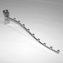 Крючок 340 мм, 9 шариков, хром к торговой панели для оборудования магазинов 220136